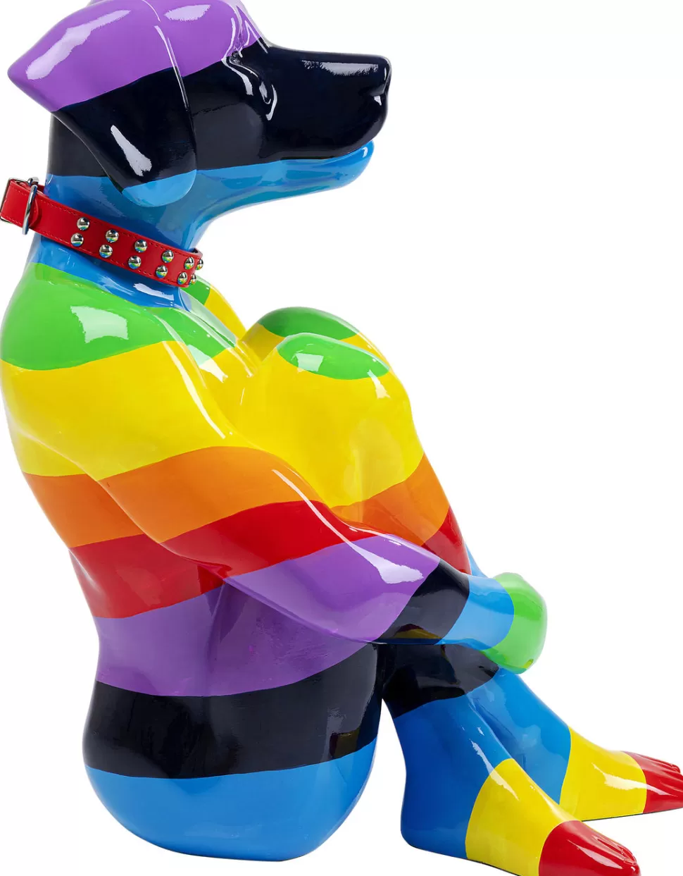 KARE Design Decofiguur Sitting Dog Regenboog 80cm Fashion