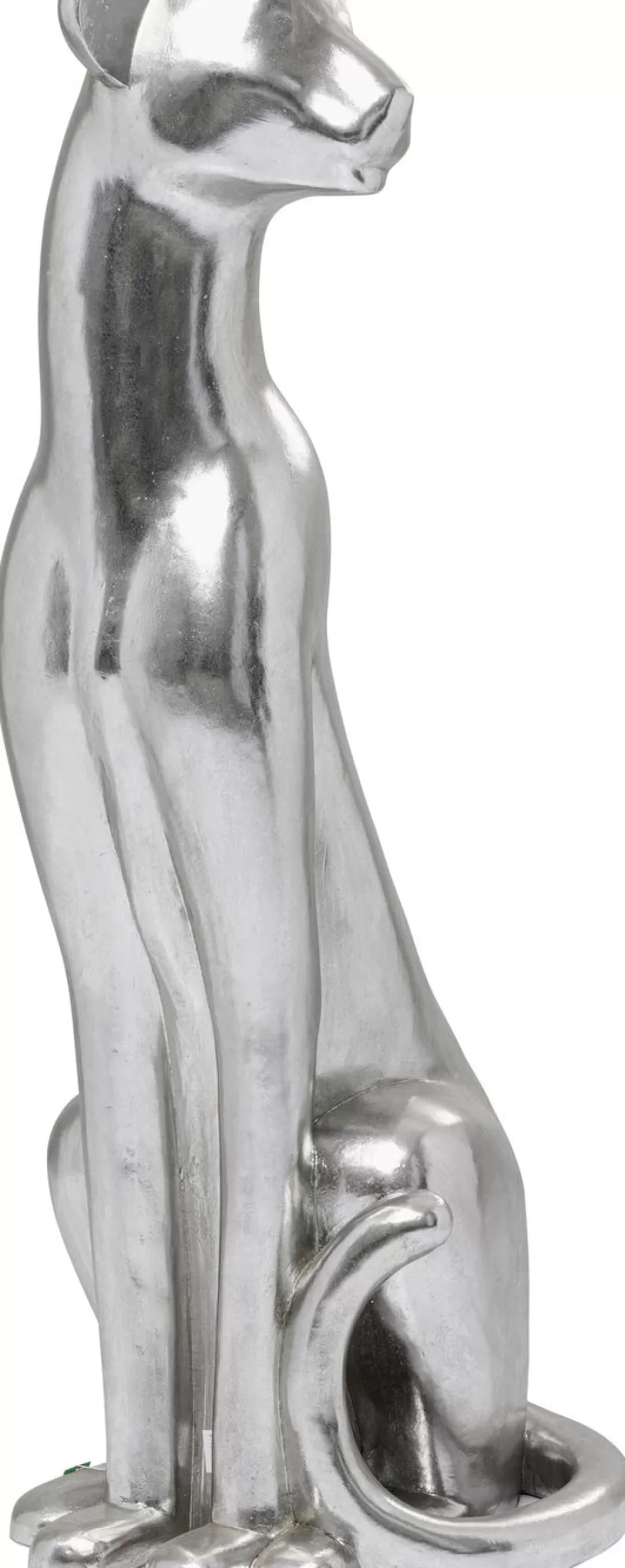 KARE Design Decofiguur Sitting Leopard Silver 150cm Fashion