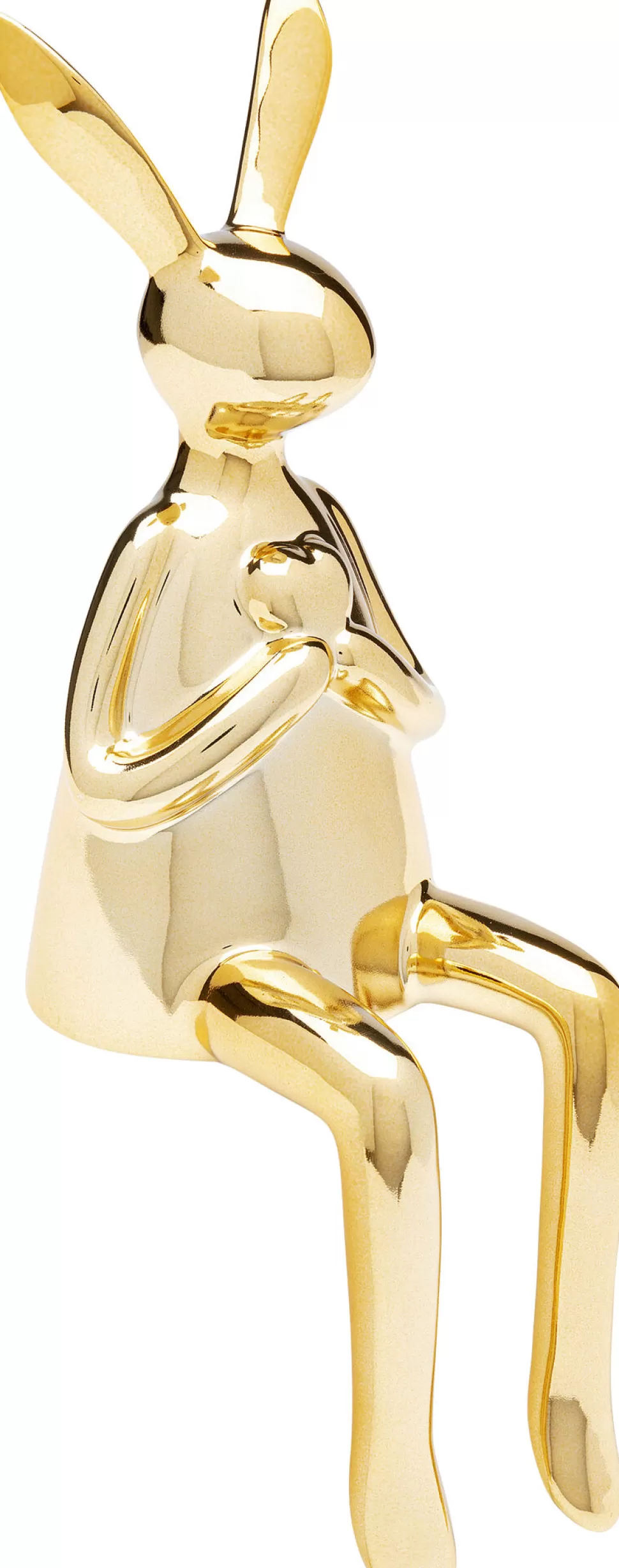 KARE Design Decofiguur Sitting Rabbit Heart Gold 29cm Online