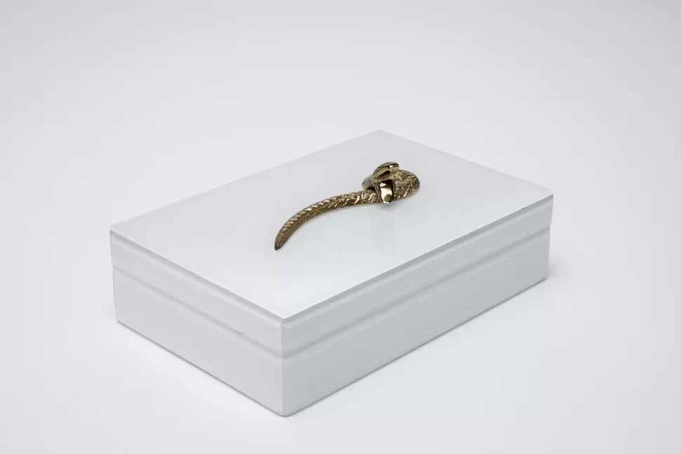 KARE Design Doos Snake Bite White 28x7cm Cheap