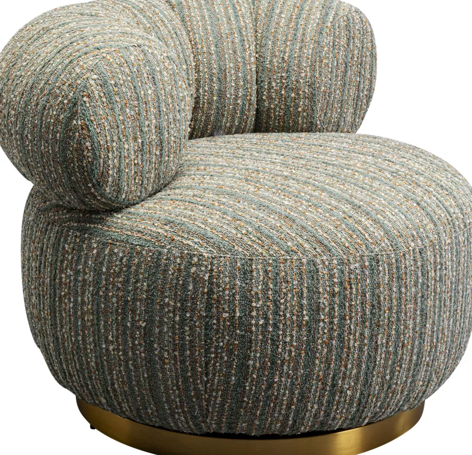 KARE Design Draaibare Fauteuil Couture Stripes Blue New