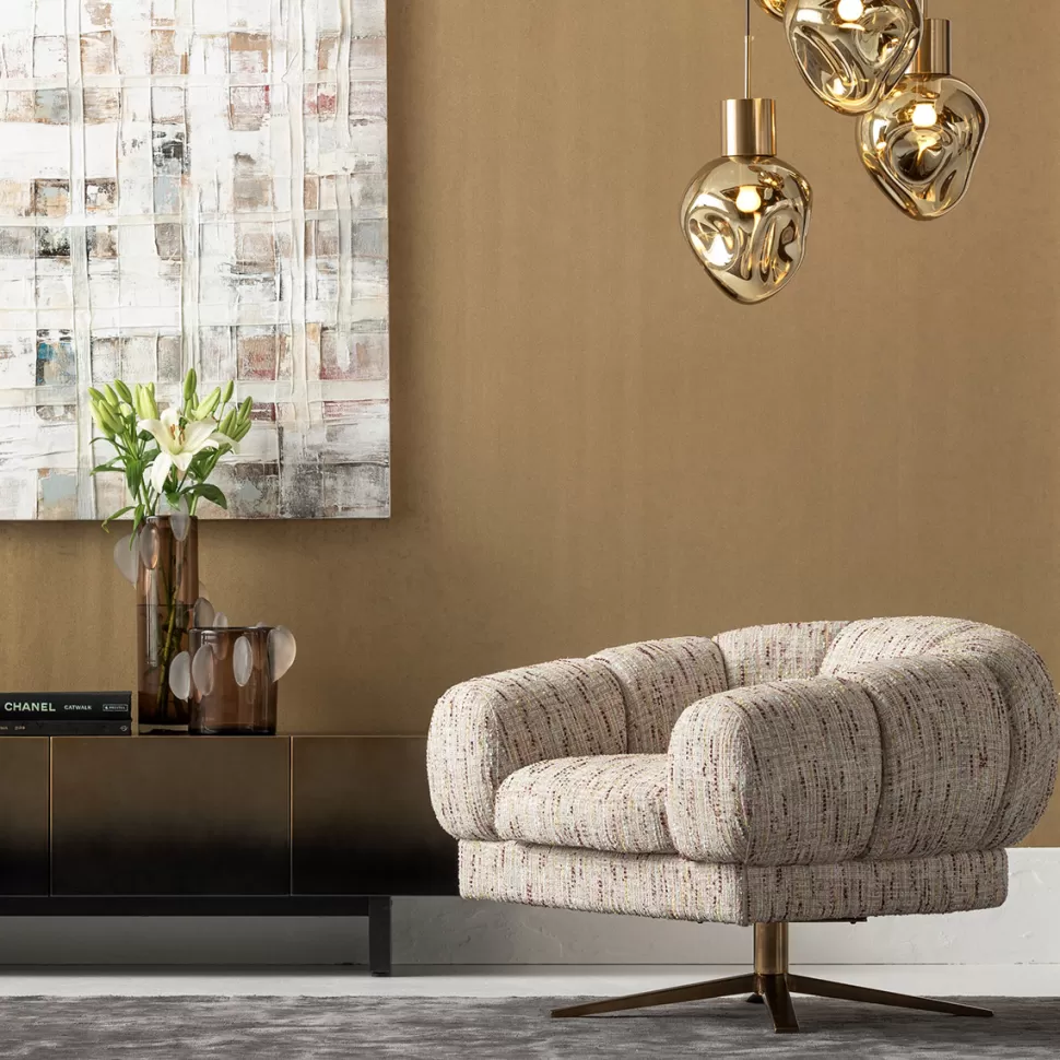KARE Design Draaibare Fauteuil Janno Beige Discount
