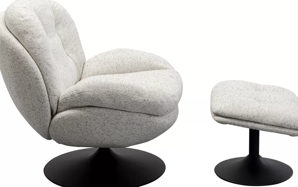 KARE Design Draaifauteuil + Kruk Standford Outlet