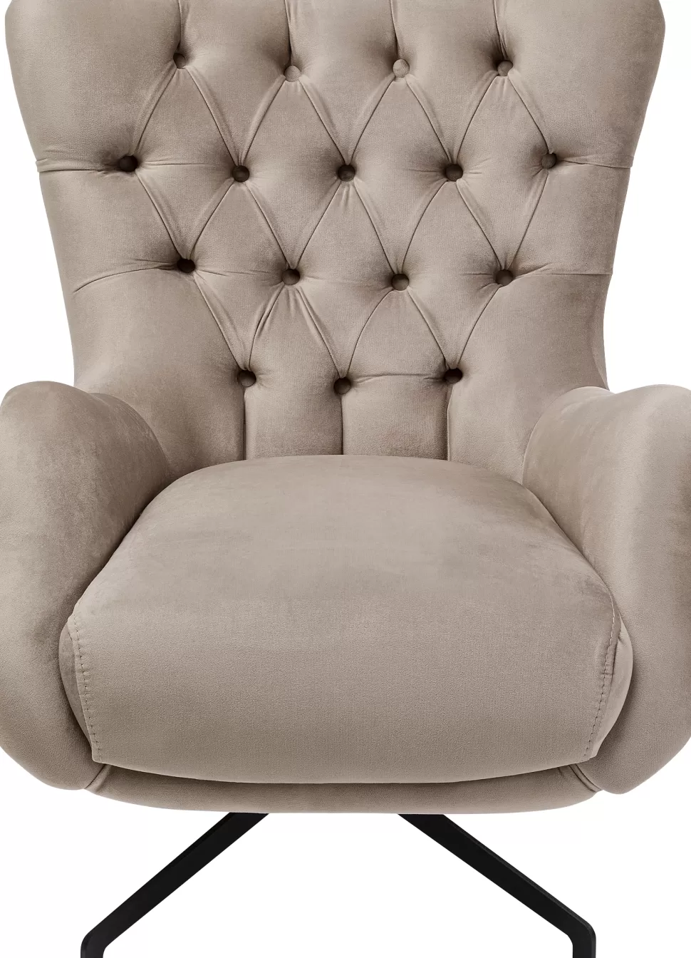 KARE Design Draaifauteuil Bellissima Velvet Beige Outlet