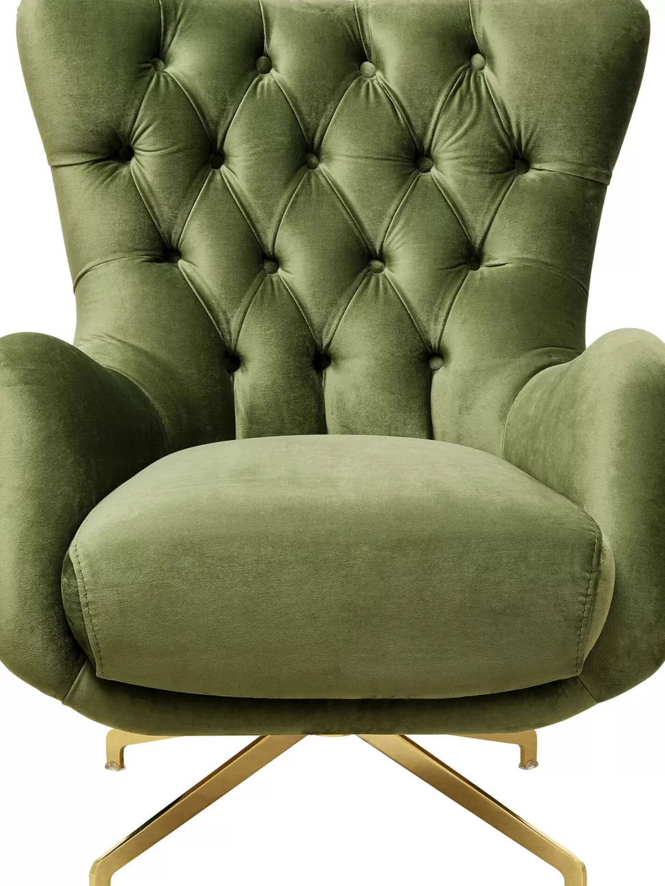 KARE Design Draaifauteuil Bellissima Velvet Green New