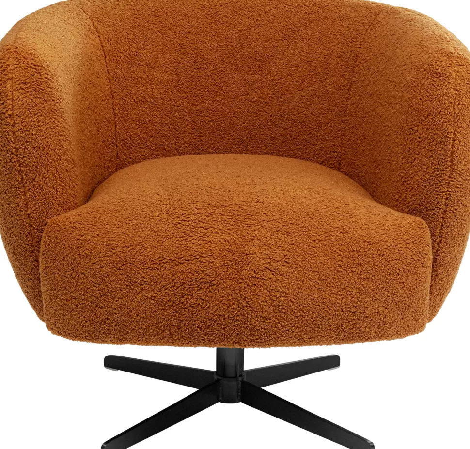 KARE Design Draaifauteuil Peony Fuzzy Brown Flash Sale