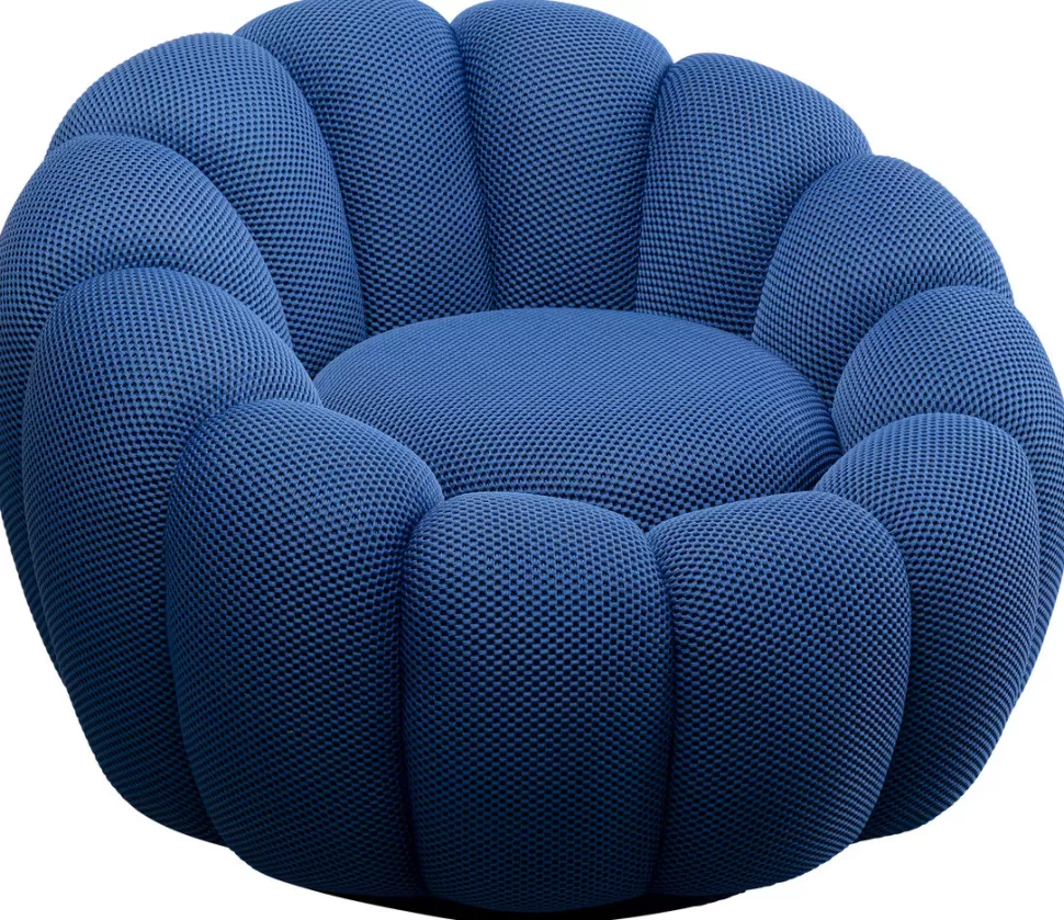 KARE Design Draaifauteuil Peppo Bloom Blue Fashion