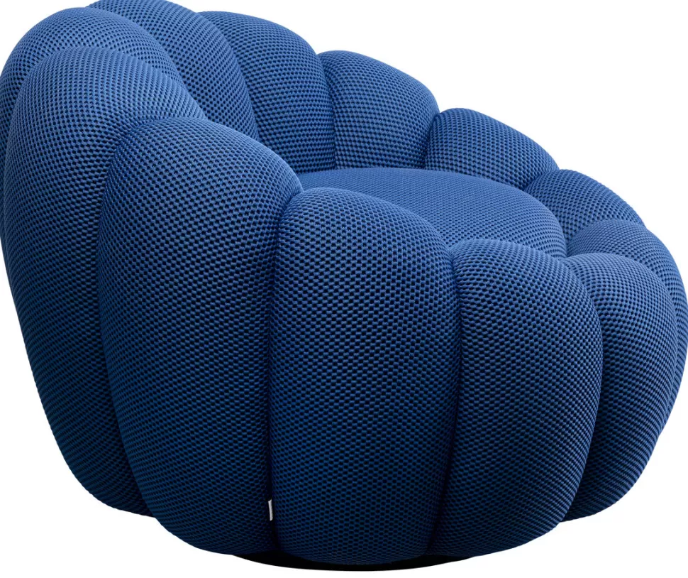 KARE Design Draaifauteuil Peppo Bloom Blue Fashion