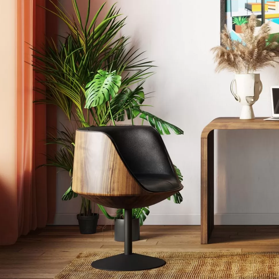 KARE Design Draaistoel Club Walnoot Store