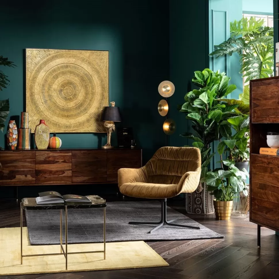 KARE Design Draaistoel Colmar Geel Fashion