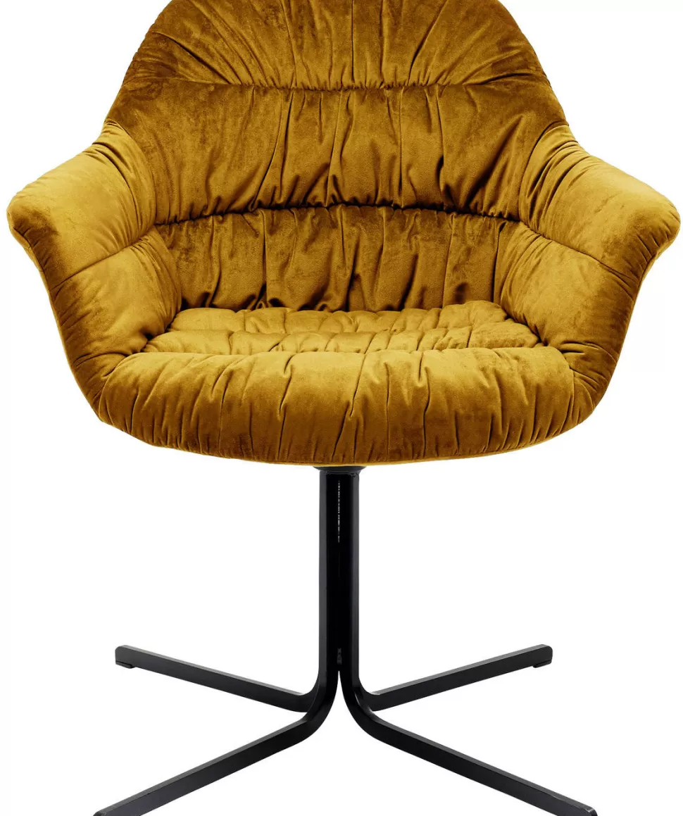 KARE Design Draaistoel Colmar Geel Fashion
