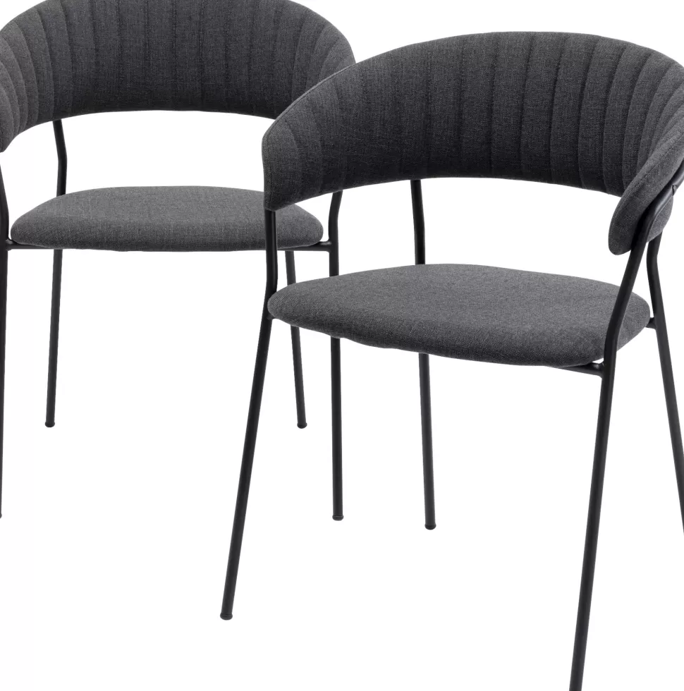 KARE Design Eetkamerstoel Belle Anthracite (Set Van 2) Best Sale