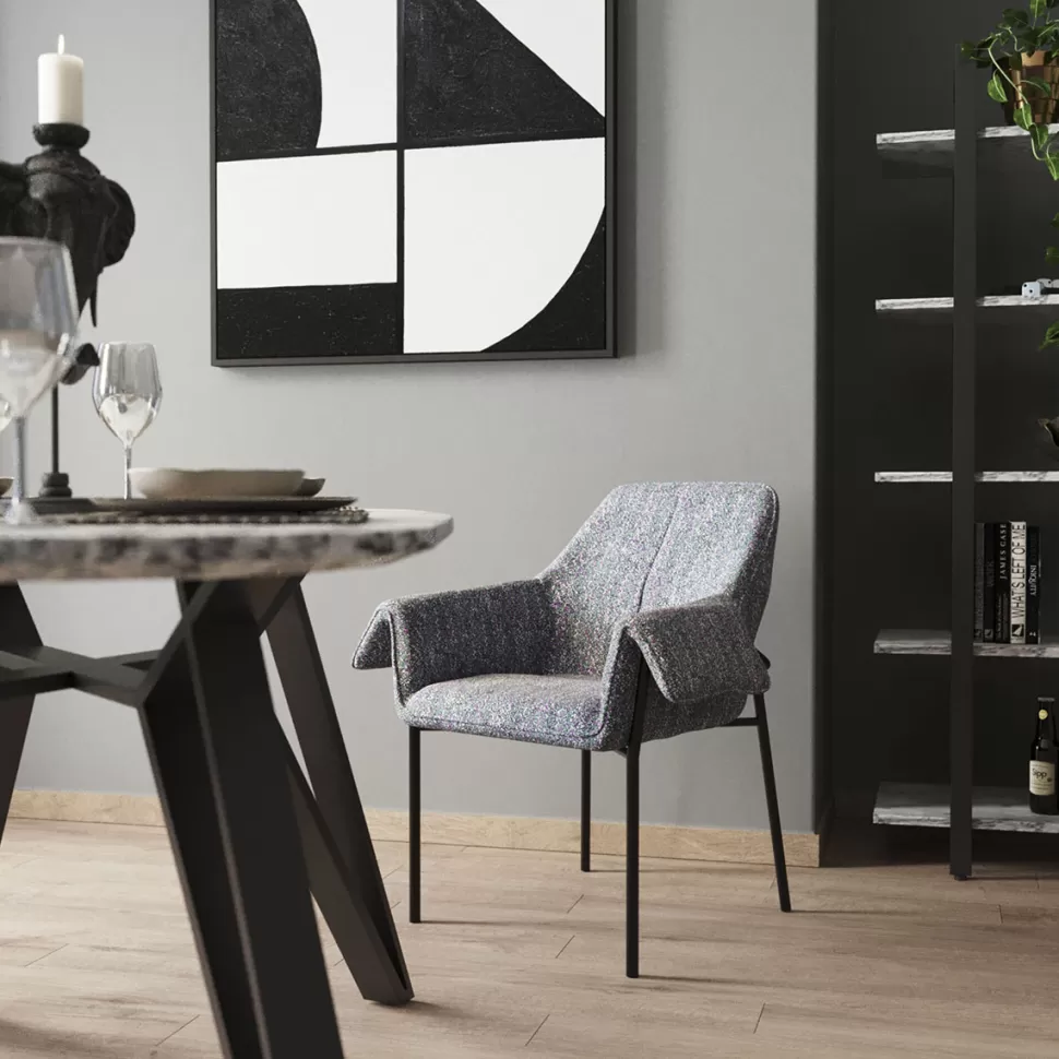 KARE Design Eetkamerstoel Bess Grey Flitter Cheap