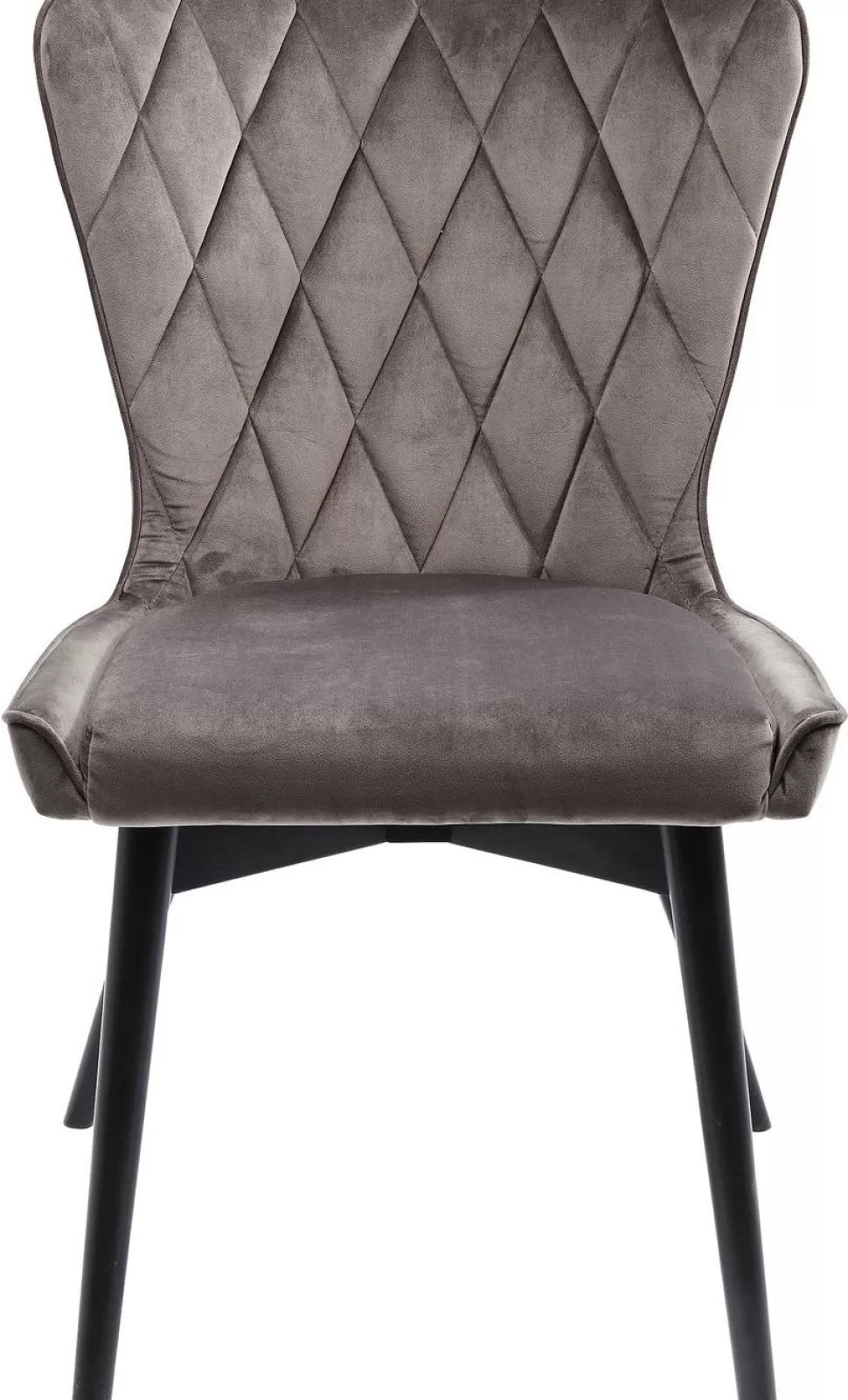 KARE Design Eetkamerstoel Black Marshall Fluweel Grijs Best
