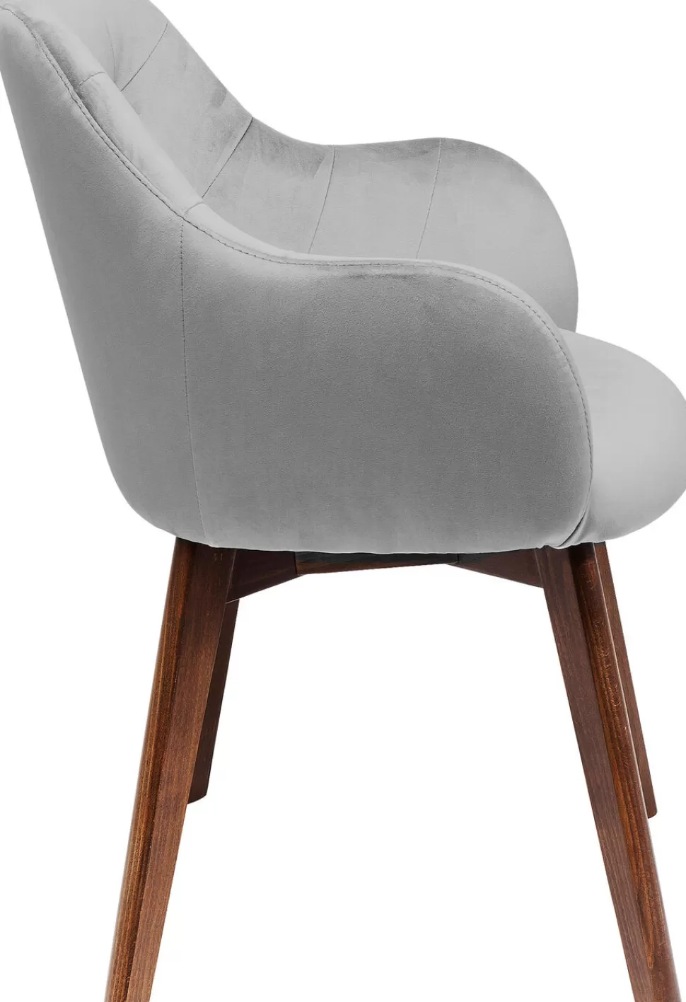 KARE Design Eetkamerstoel Dark Lady Fluweel Grijs Online
