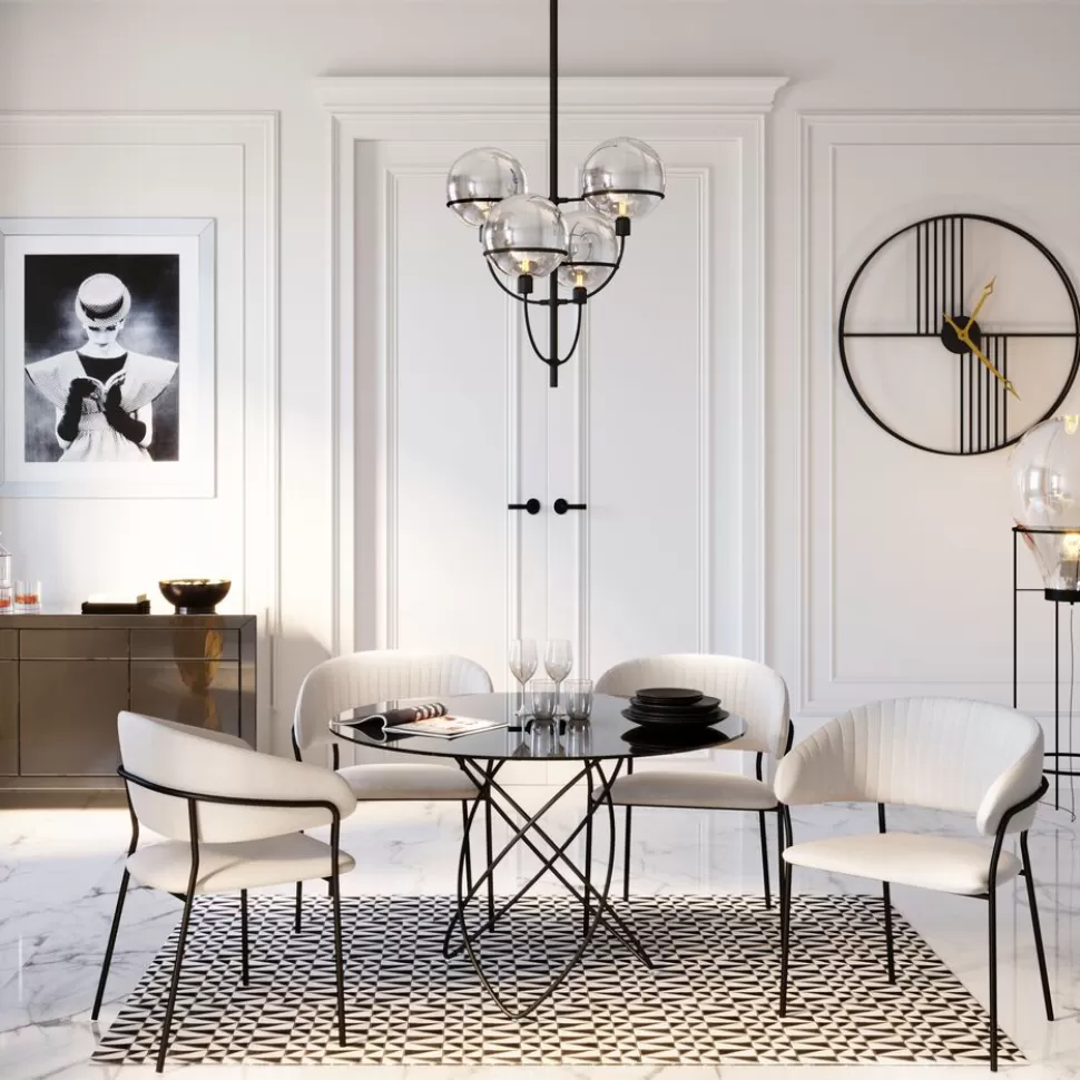 KARE Design Eettafel Molekular Zwart Ø120cm Cheap