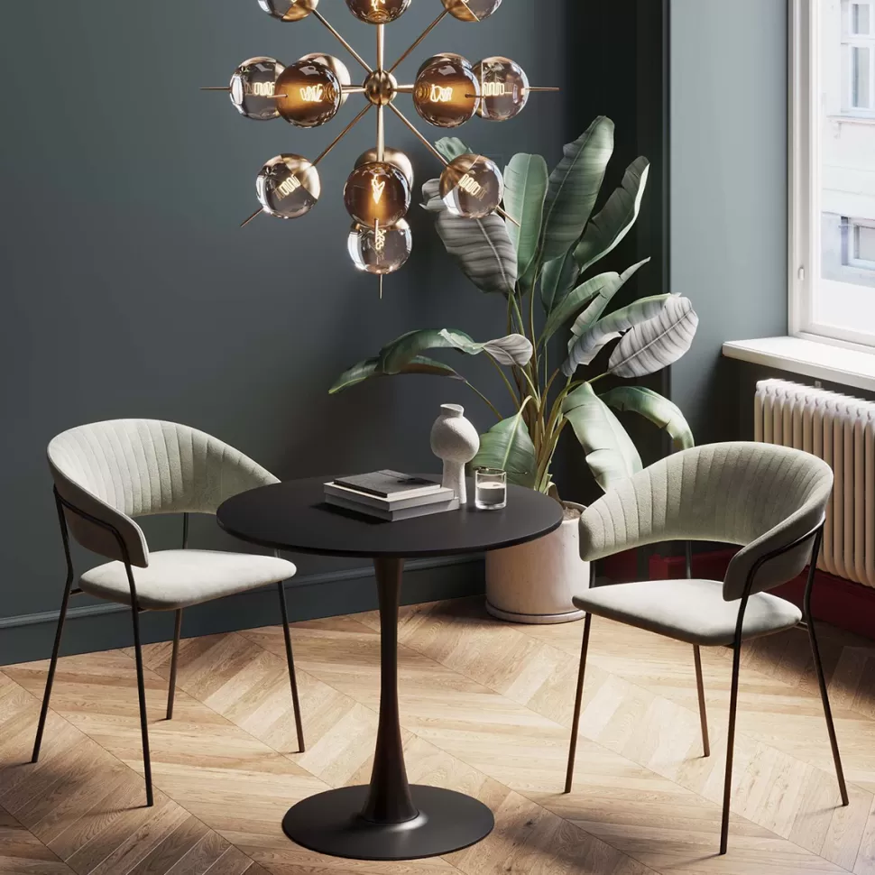 KARE Design Eettafel Schickeria Black 80cm New
