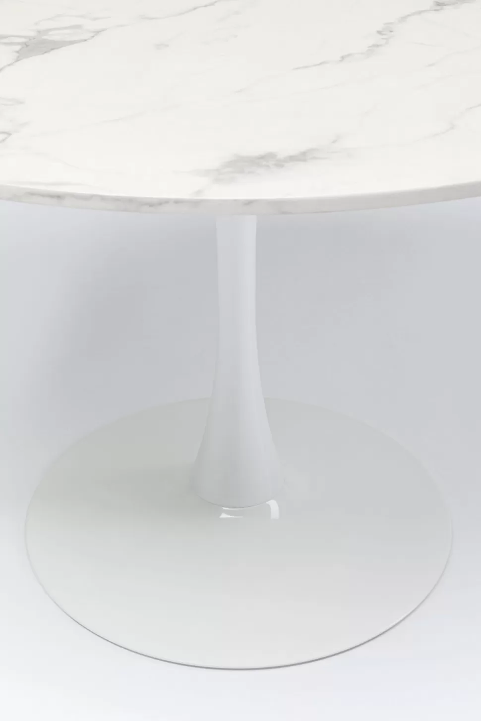 KARE Design Eettafel Schickeria Marble White Ø80cm Outlet