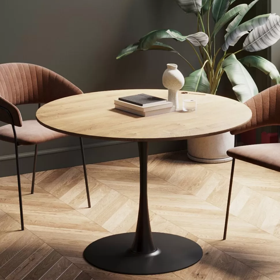 KARE Design Eettafel Schickeria Oak Black 110cm Hot