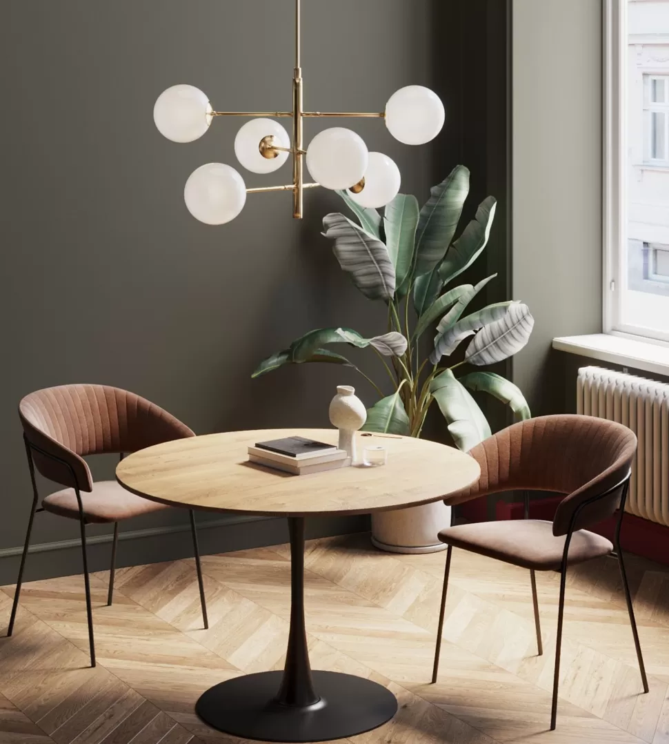 KARE Design Eettafel Schickeria Oak Black 110cm Hot