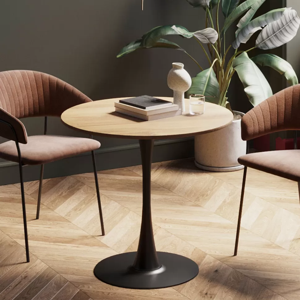 KARE Design Eettafel Schickeria Oak Black 80cm Discount