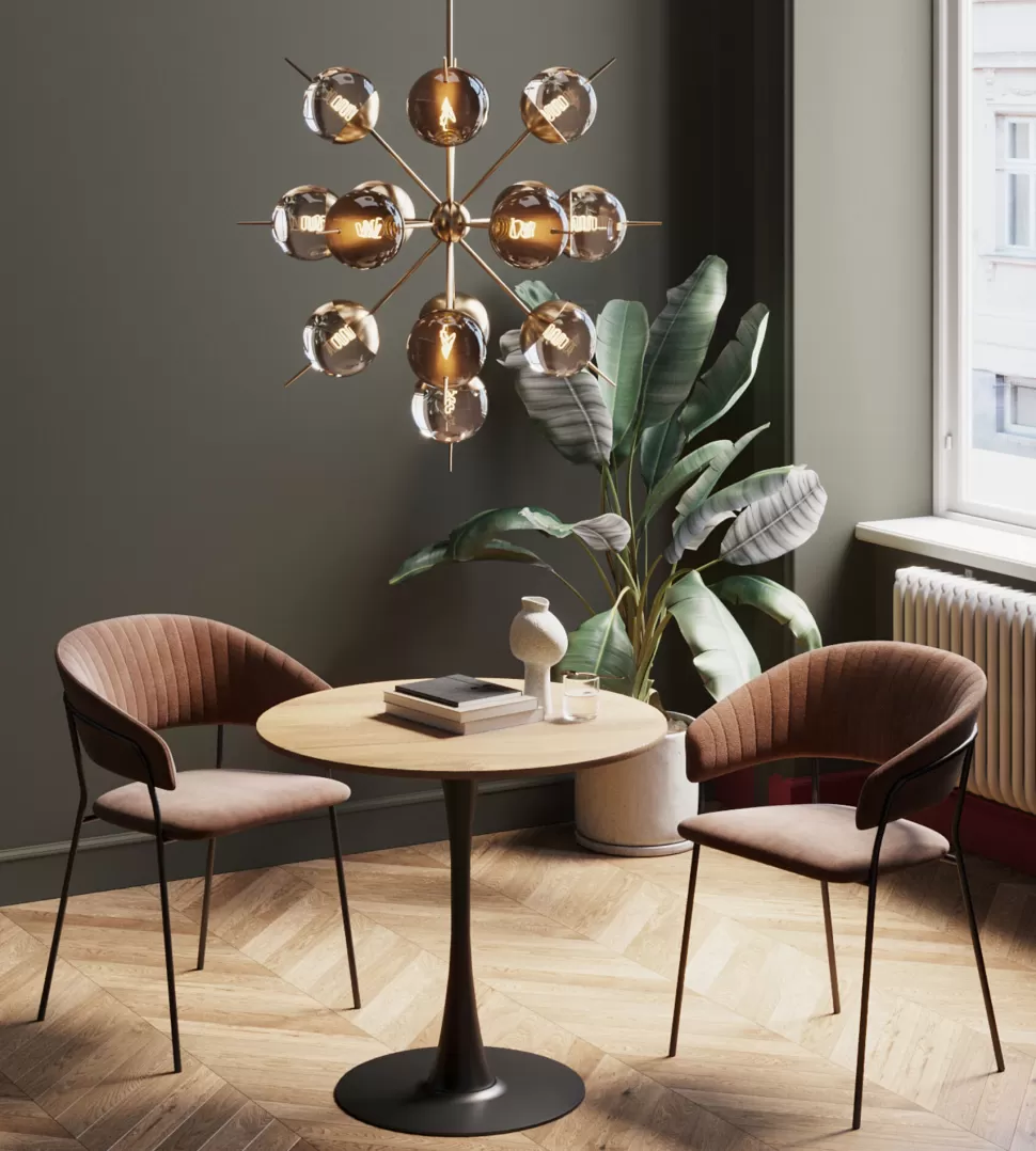 KARE Design Eettafel Schickeria Oak Black 80cm Discount