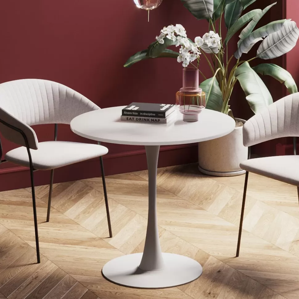 KARE Design Eettafel Schickeria White 80cm Outlet