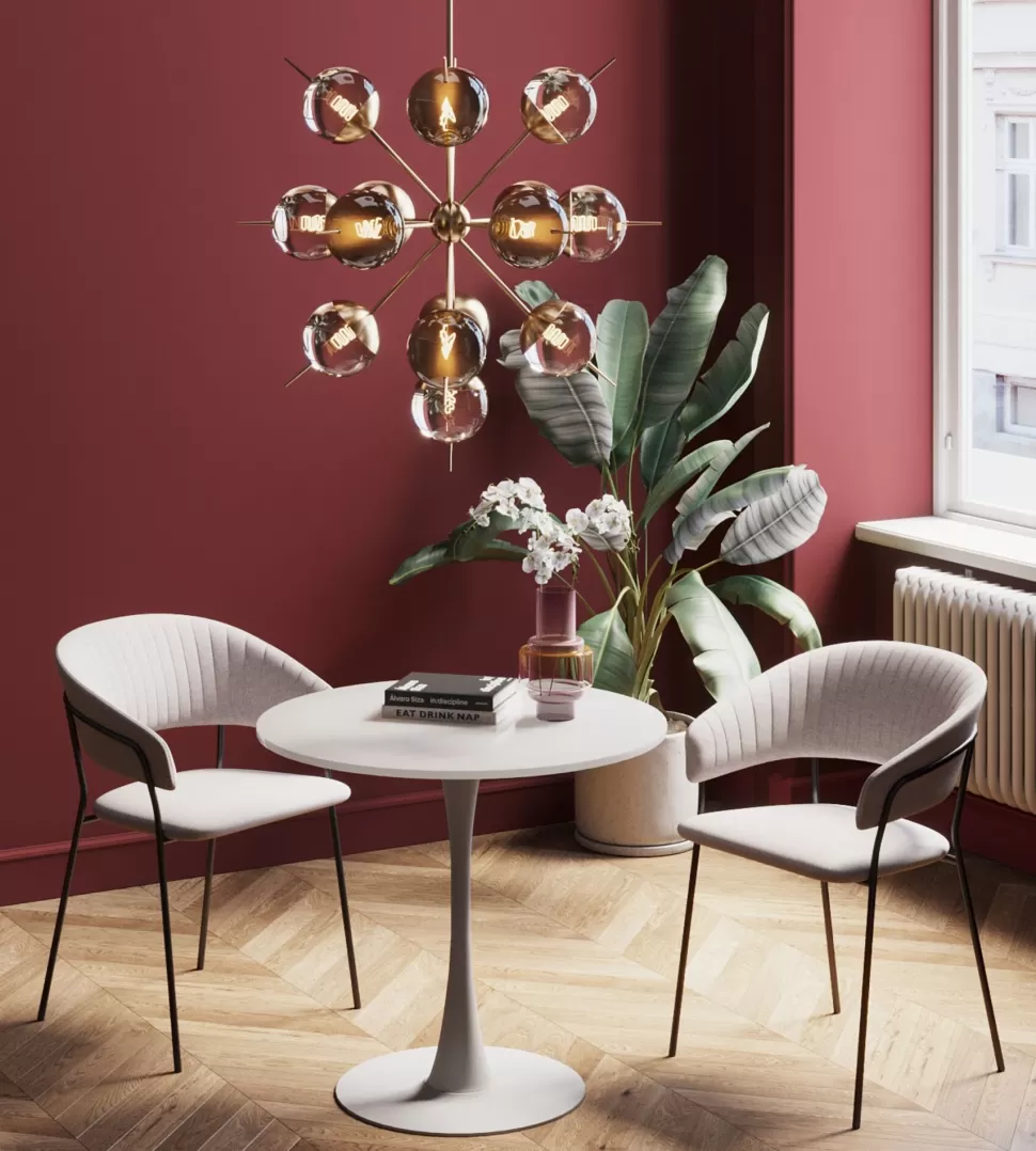 KARE Design Eettafel Schickeria White 80cm Outlet