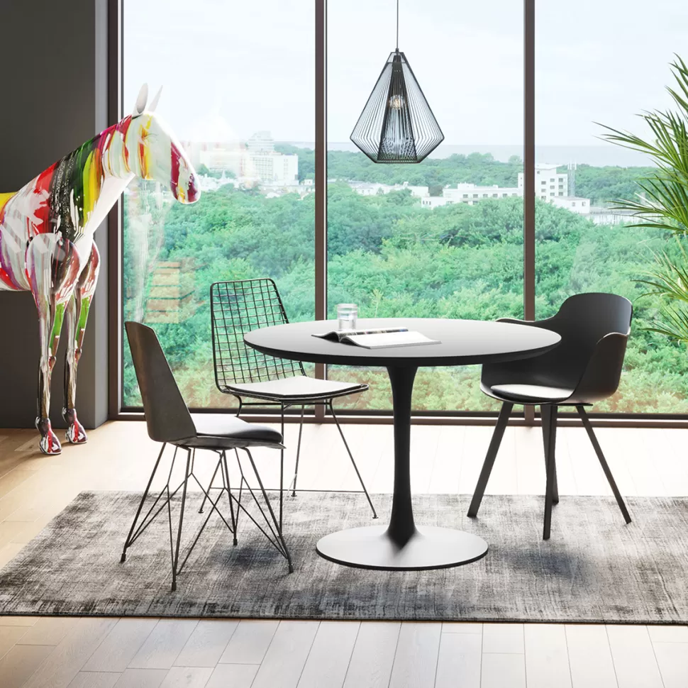 KARE Design Eettafel Schickeria Zwart Ø110cm Cheap