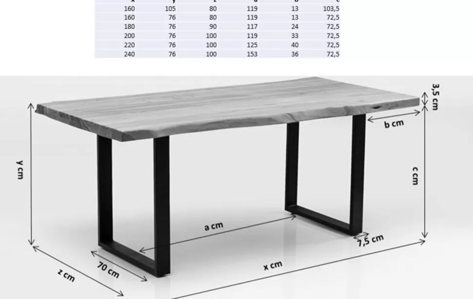 KARE Design Eettafel Symphony Eiken Messing Best