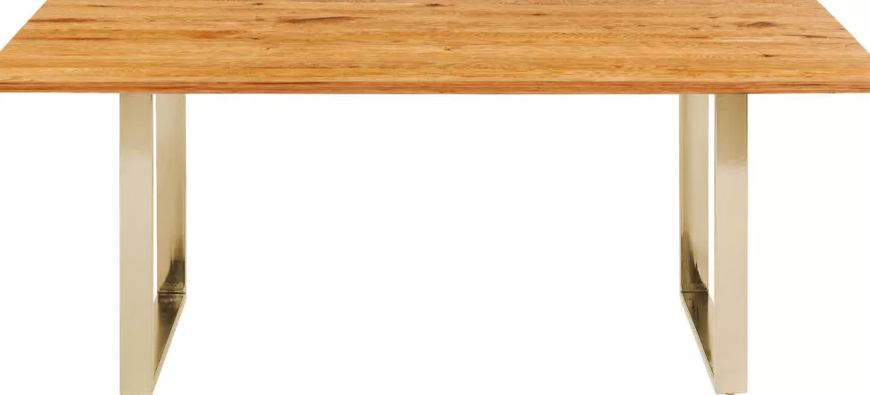 KARE Design Eettafel Symphony Eiken Messing 180x90cm Clearance