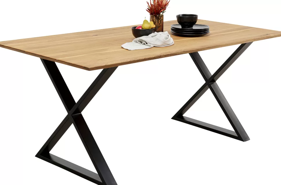 KARE Design Eettafel Symphony Oak Cross Black 200x100cm Store