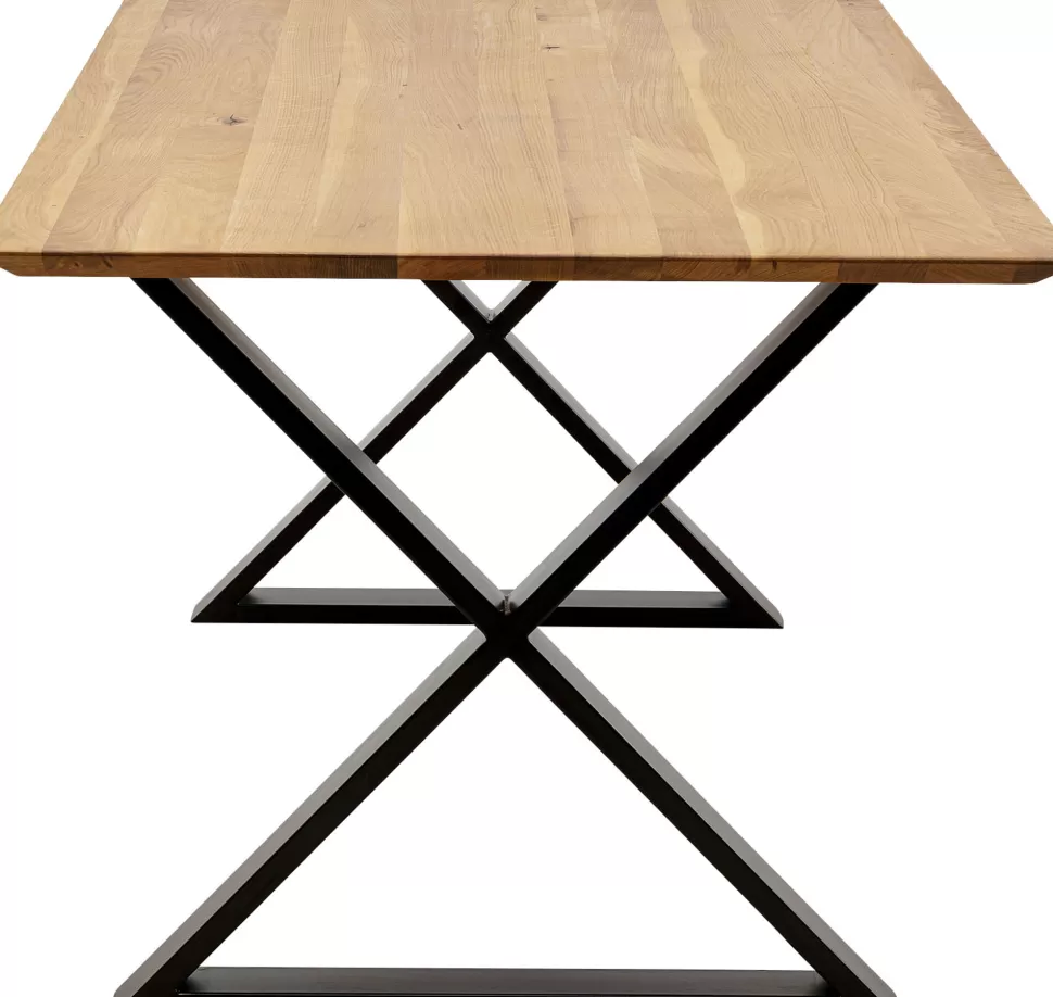 KARE Design Eettafel Symphony Oak Cross Black 200x100cm Store