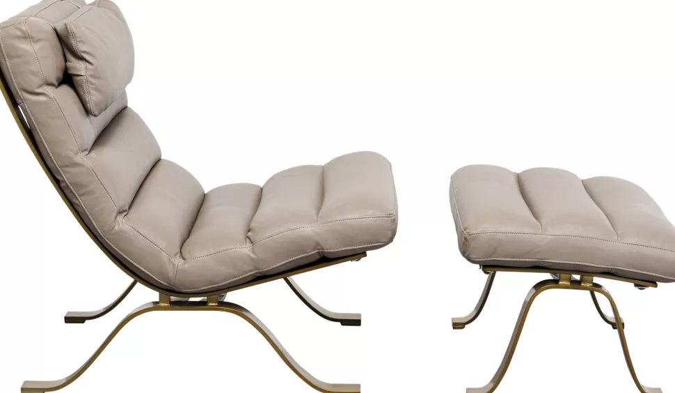 KARE Design Fauteuil + Hocker Novel Discount