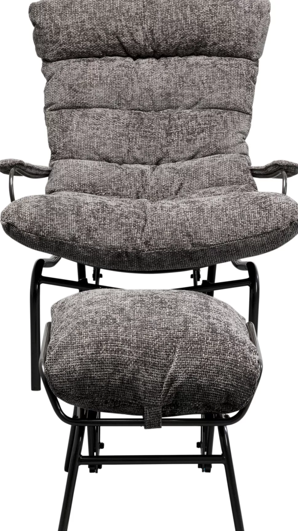 KARE Design Fauteuil + Hocker Vienna Swing Grey Hot