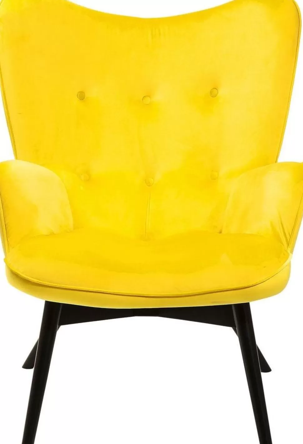 KARE Design Fauteuil Black Vicky Fluweel Geel Hot