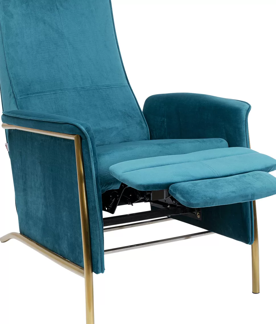 KARE Design Fauteuil Lazy Fluweel Blauw Shop