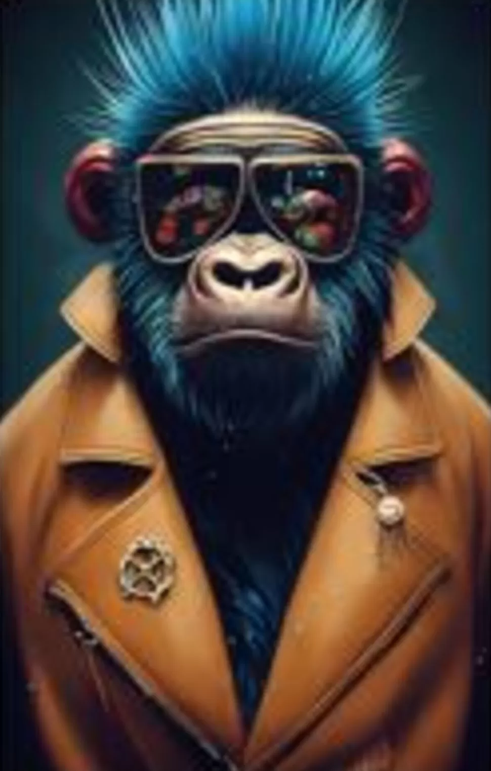 KARE Design Glasschilderij Fashion Gorilla 60x80cm Fashion