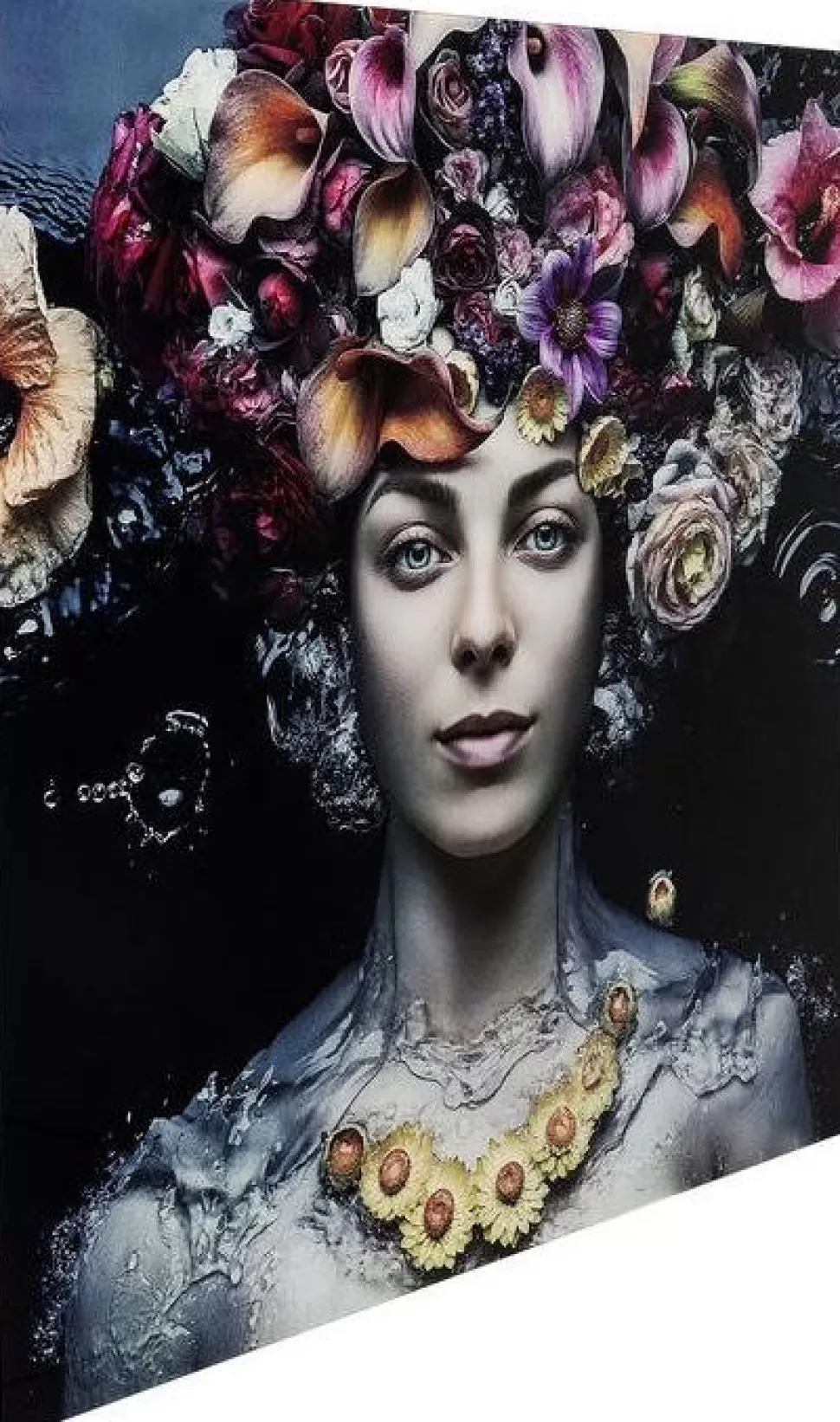 KARE Design Glasschilderij Flower Art Lady 120x120cm Cheap