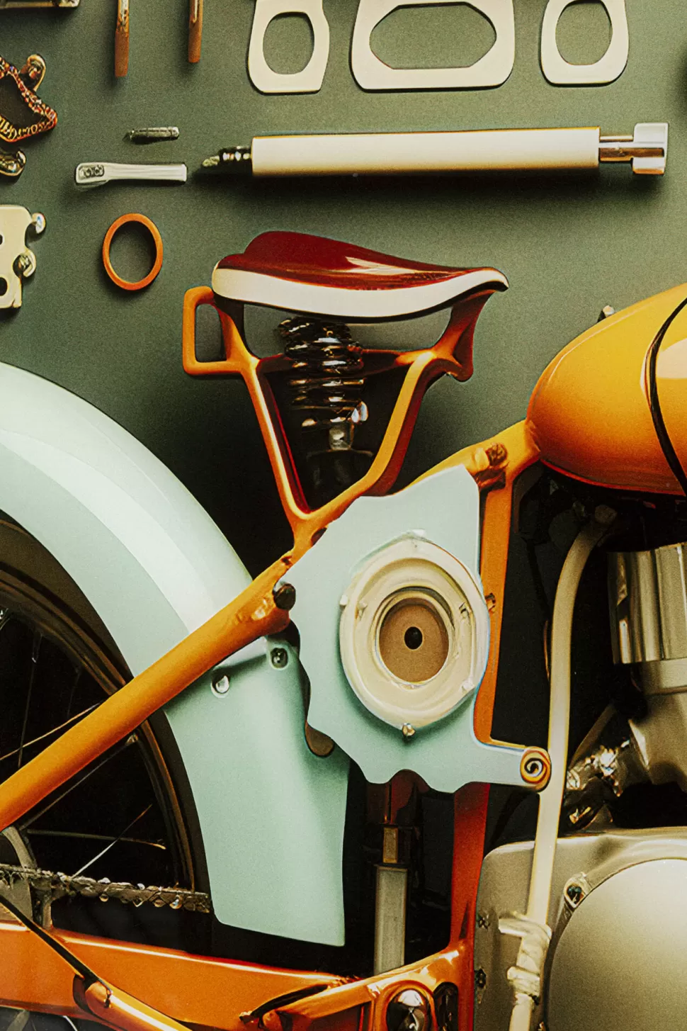 KARE Design Glasschilderij Garage Motorbike 60x80cm Sale