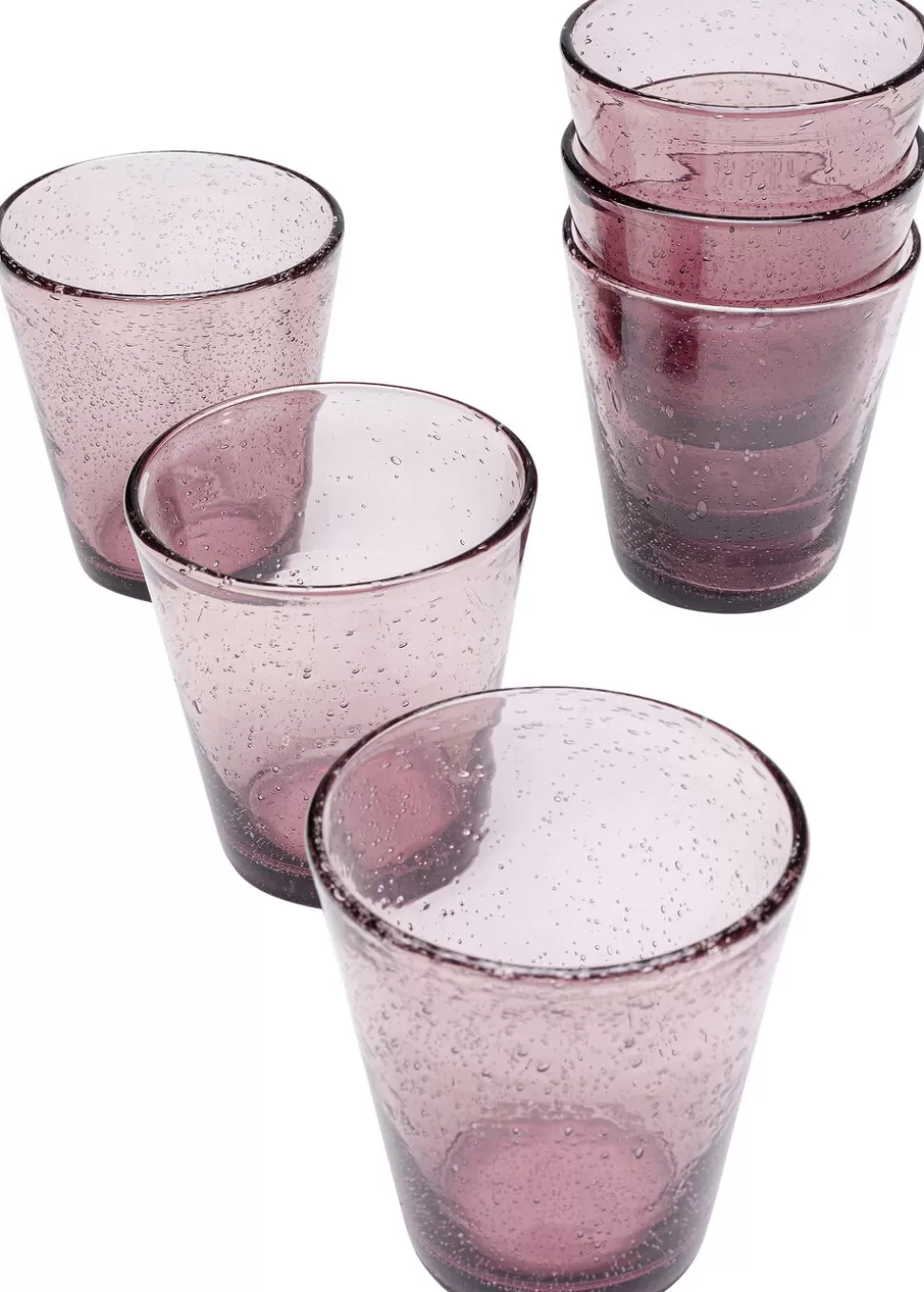 KARE Design Glazen-Set Bubble Mauve (6 Stuks) Outlet