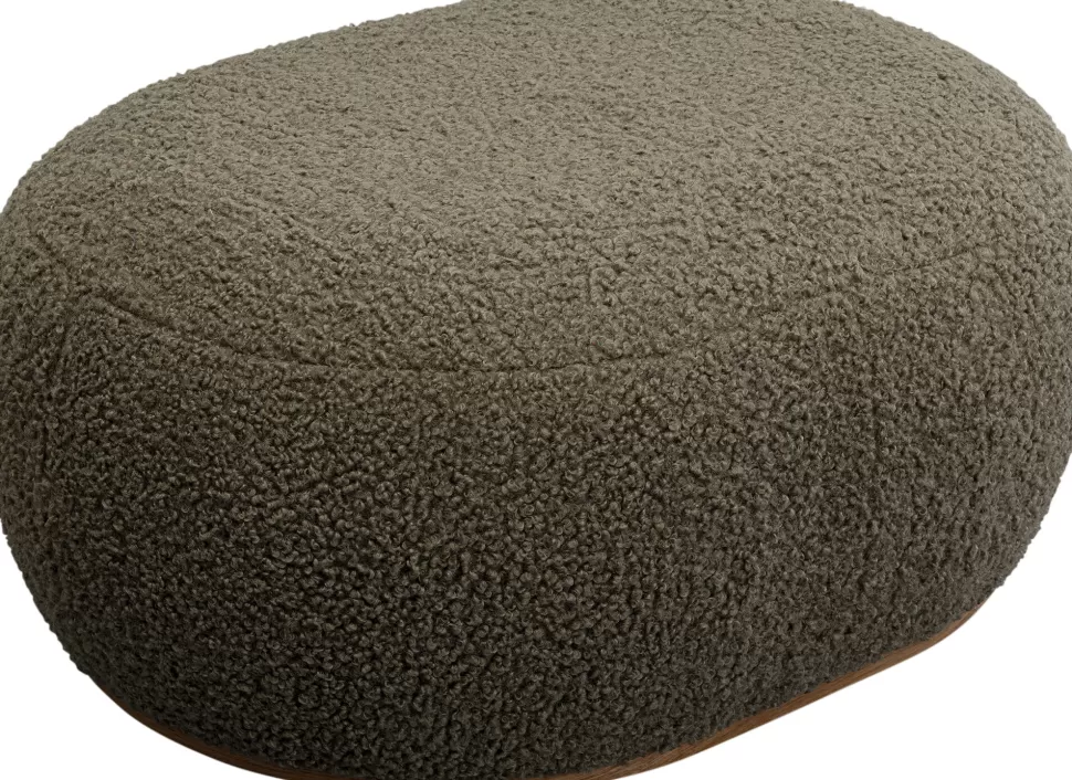 KARE Design Hocker Pebble Boucle Olive 81cm Online