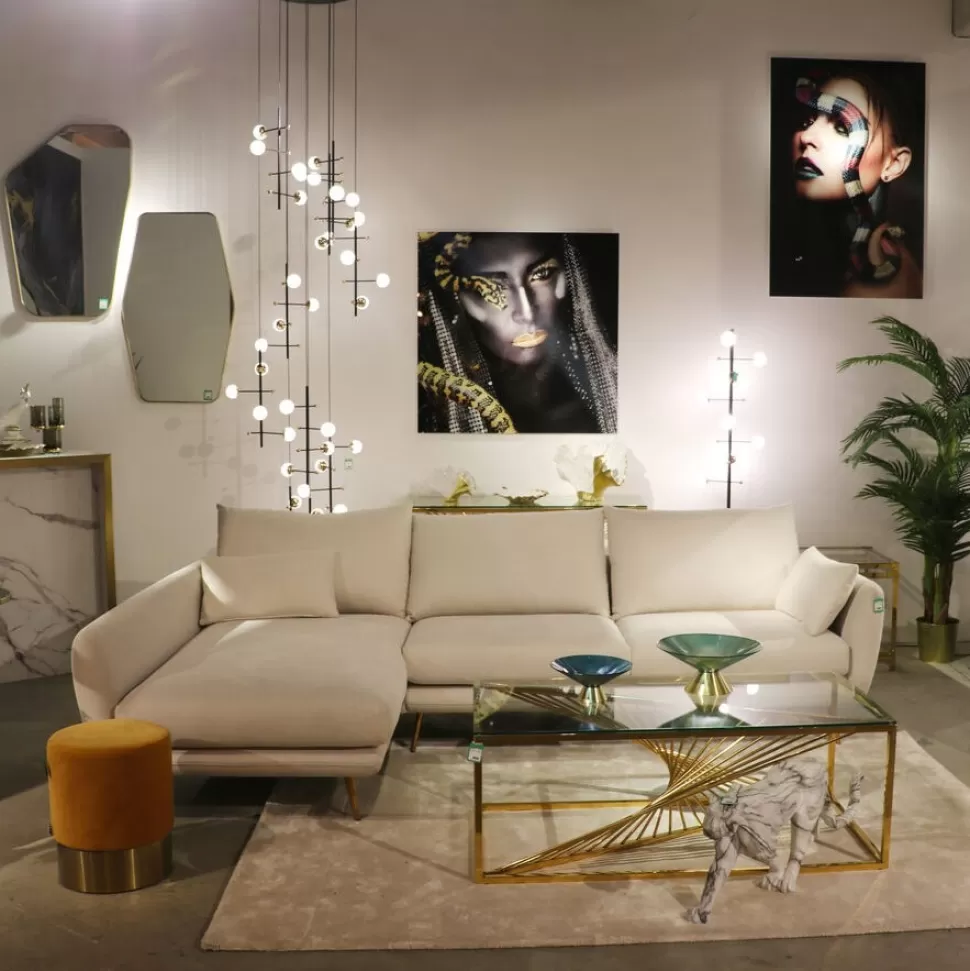 KARE Design Hoekbank Amalfi Links Creme 275cm Discount