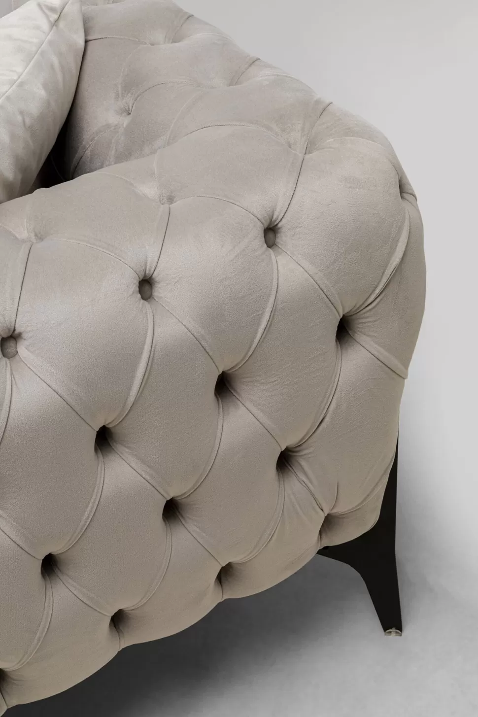 KARE Design Hoekbank Bellissima Velvet Taupe Left Store