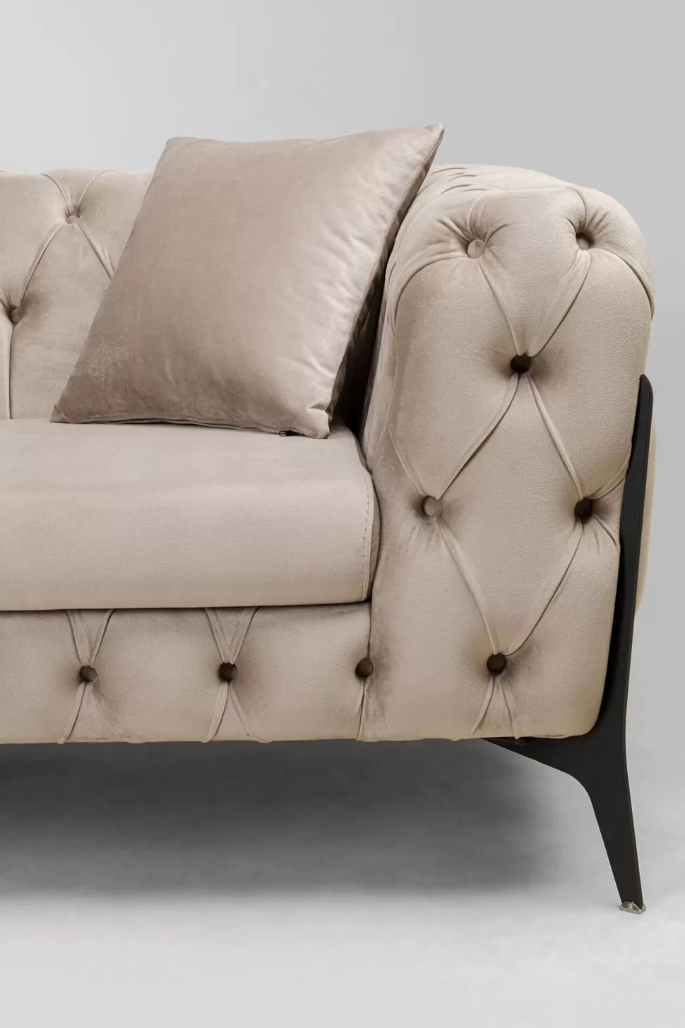 KARE Design Hoekbank Bellissima Velvet Taupe Left Store