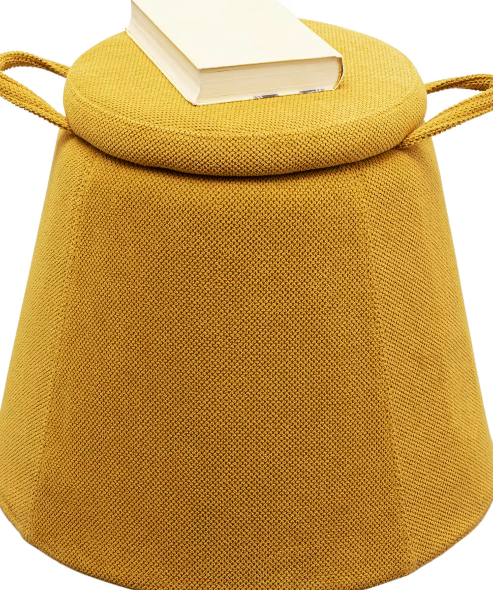 KARE Design Kruk Thimble Storage Geel Ø51cm Cheap