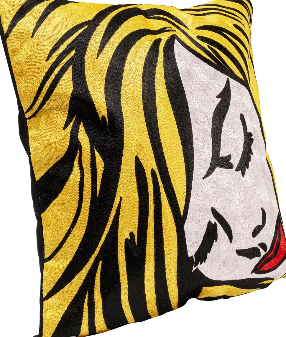 KARE Design Kussen Art Line Comic Lady 50x50cm Fashion