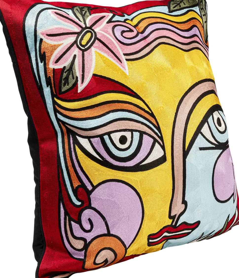 KARE Design Kussen Art Line Face 50x50cm Flash Sale