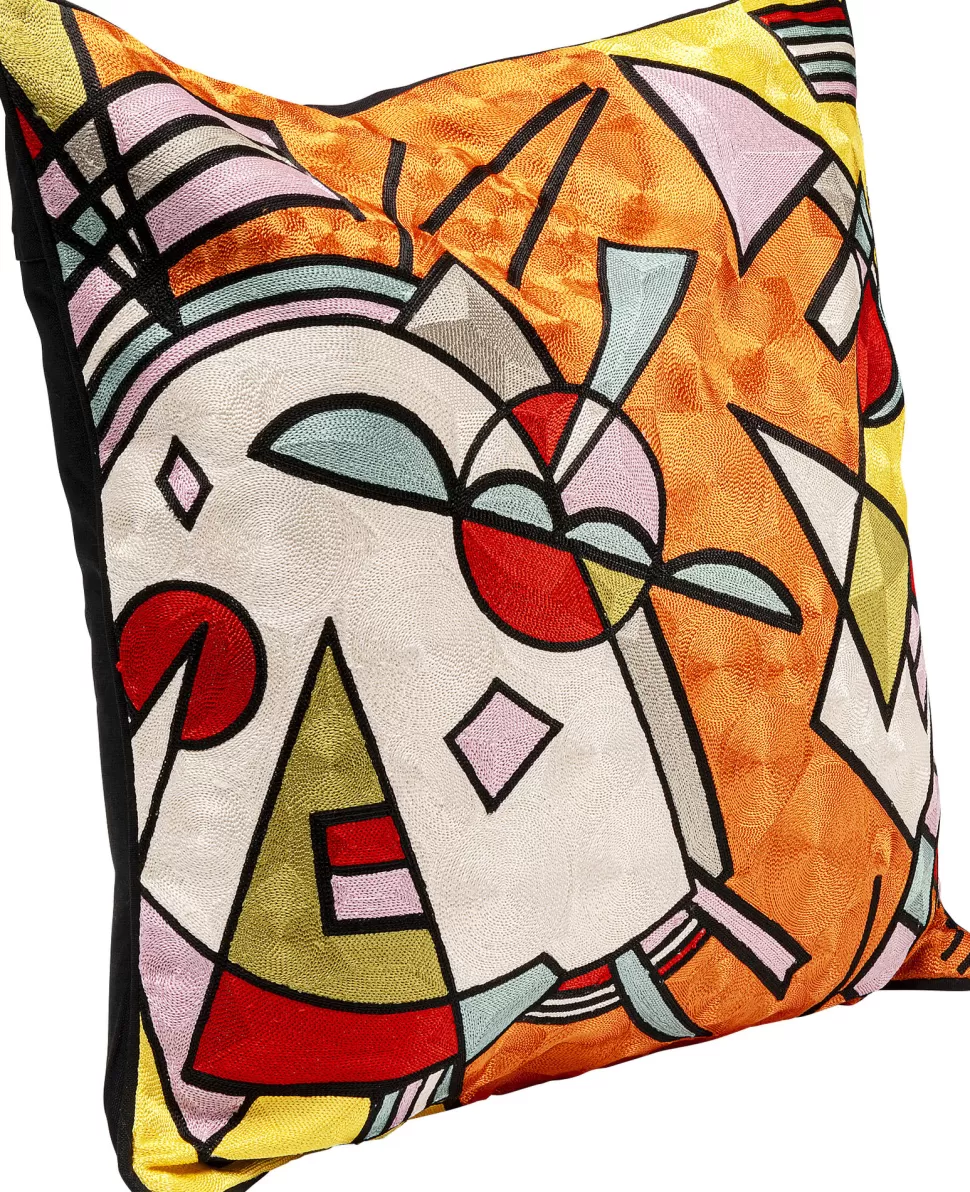 KARE Design Kussen Art Line Oranje 50x50cm Discount