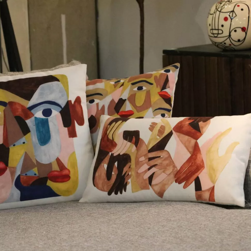 KARE Design Kussen Artistic Faces 45x45cm Shop